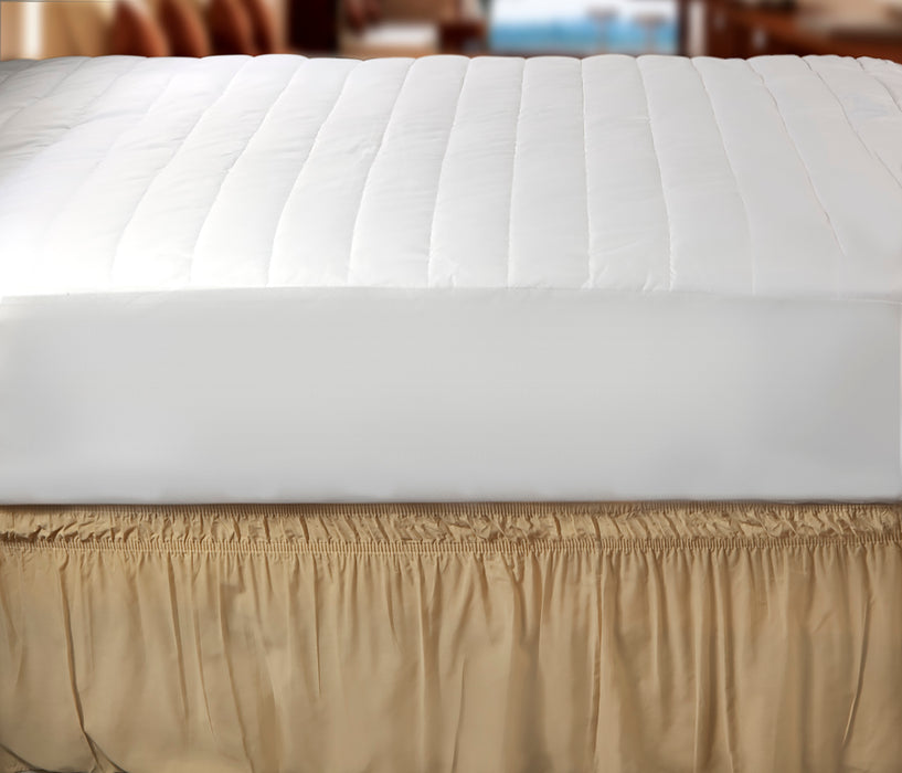Home Details Antibacterial Quilted Twin Mattress Bed Cover, White