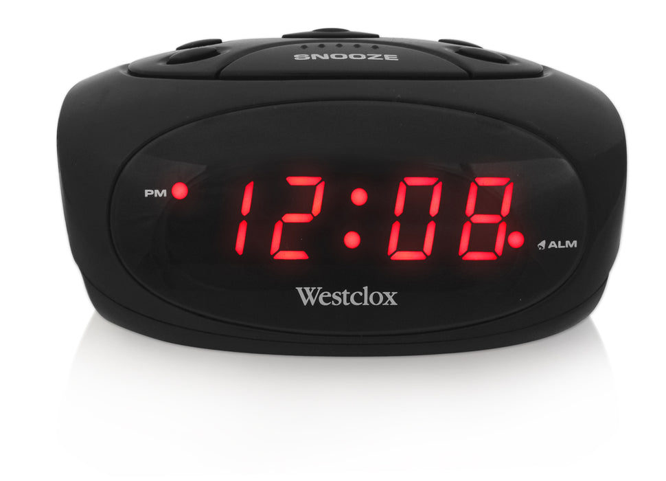 Westclox LED Digital Alarm Clock - Black