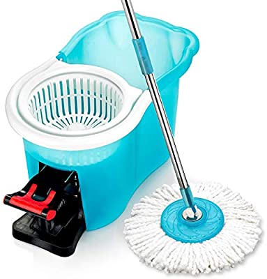 Hurricane Cleaning Spin Mop and Bucket-Blue