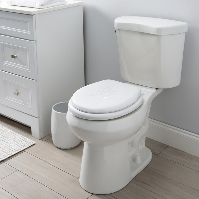 Bath Bliss Extra Soft Standard Toilet Seat-White