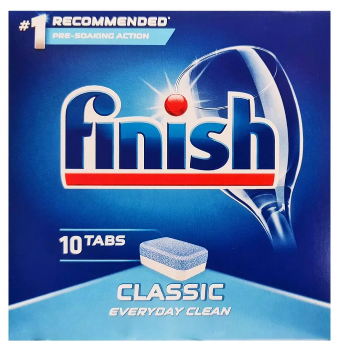Finish 10ct Classic Everyday Cleaning Dishwasher Tabs