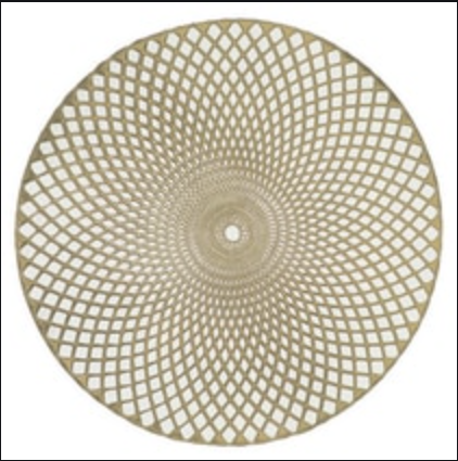 Home Details Circle Placemat - Gold