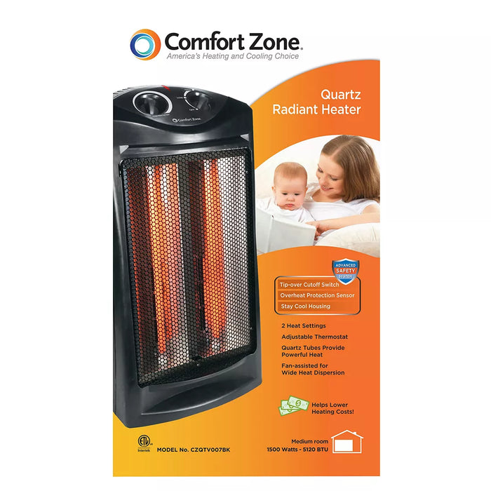 Comfort Zone Quartz Radiant Space Heater