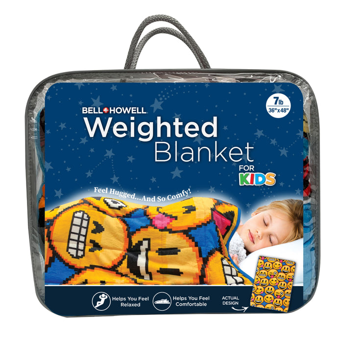 Bell+howell Kids 7 Lb. Weighted Blanket- Emoji