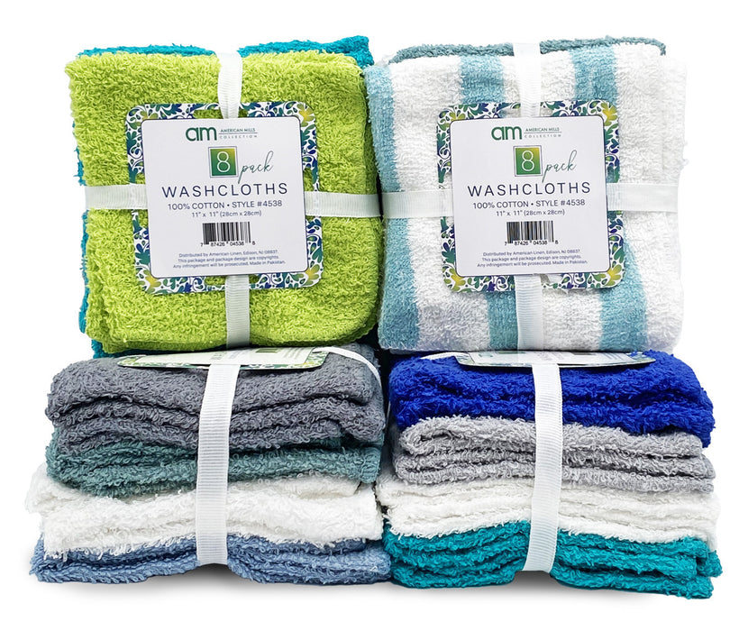 8 Pack! Wash Cloths
