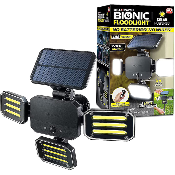 Bell + Howell Bionic FloodLight LED SOLAR Outdoor Light Motion Activated