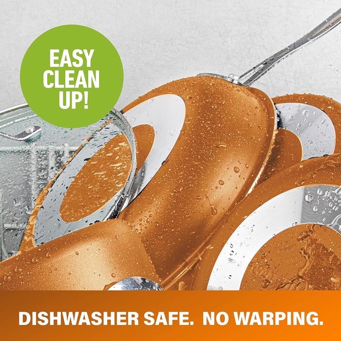 Gotham Steel 2pc Non-Stick Aluminum Fry Pans 9.5" & 5.5" Set