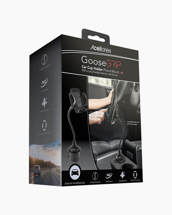Acellories Goose Grip Car Cup Holder Phone Mount - Black