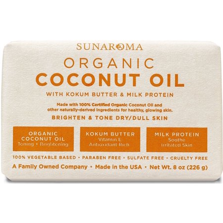 Sunaroma Soap Bar Coconut Oil 8 Ounce