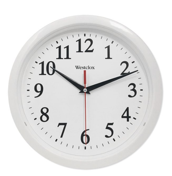 Westclox Wall Clock - White 10"
