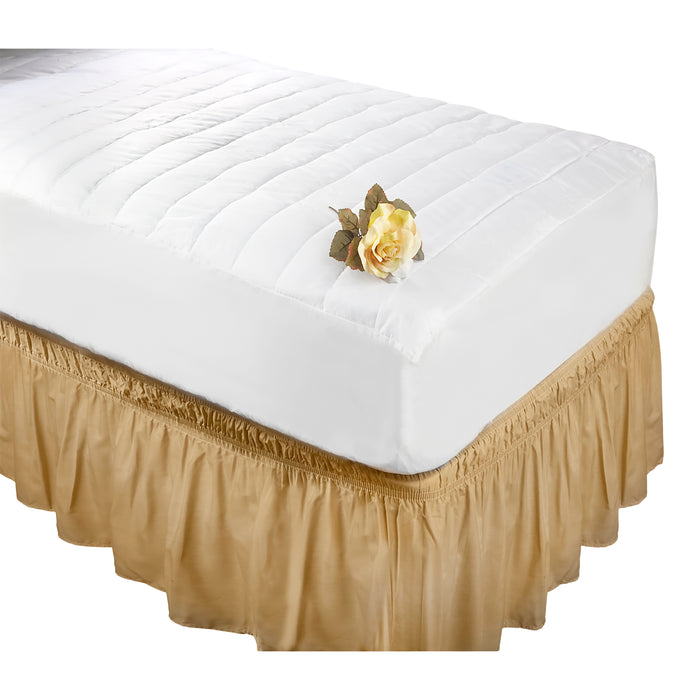 Home Details Antibacterial Quilted Queen Mattress Bed Cover, White