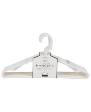 Simplify 15-pk. Non-Slip Strap Hangers - White