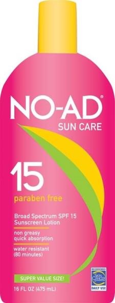 No-Ad Sunscreen Lotion - SPF 15