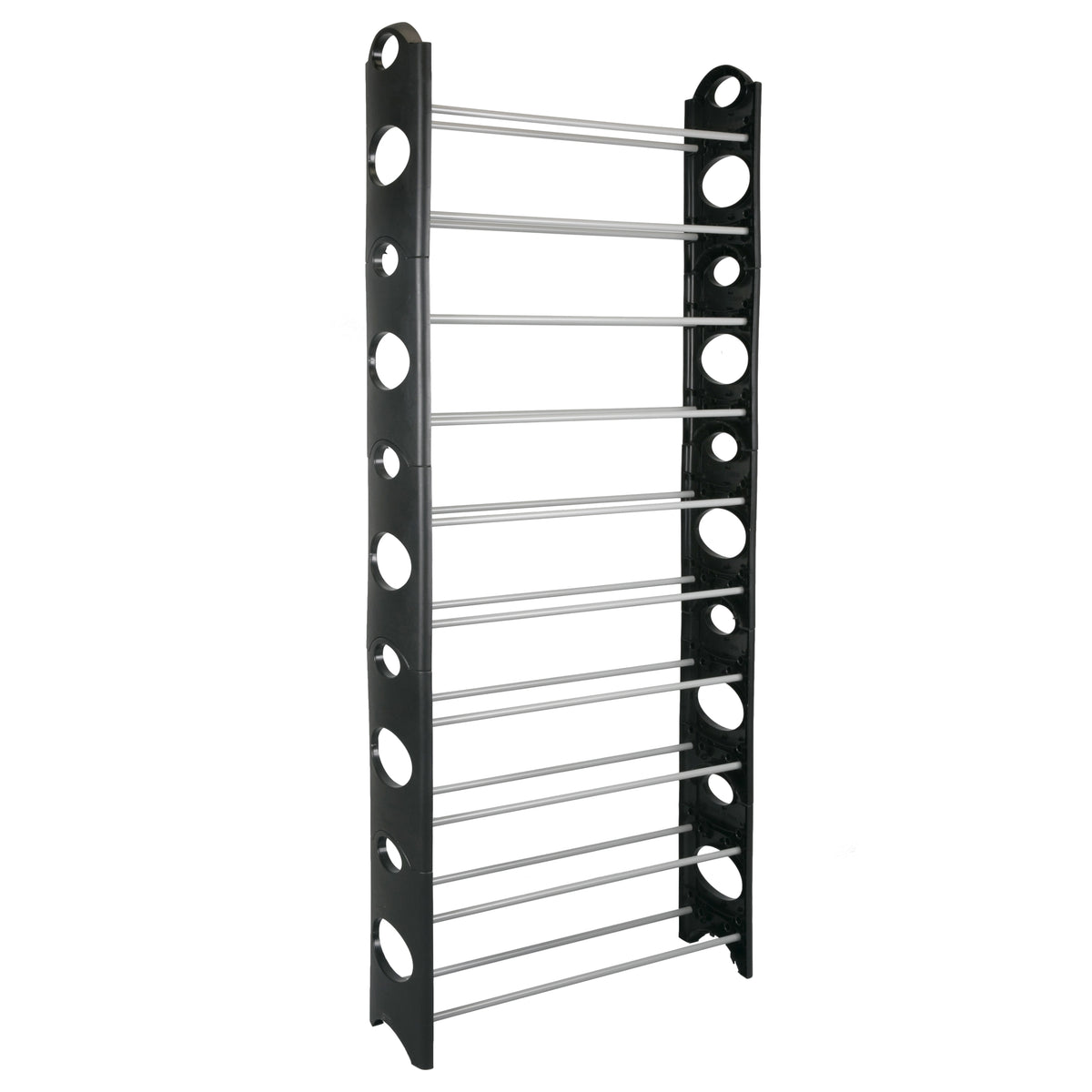 Simplify 30 Pair 10 Shelf Stackable Shoe Rack-Black — Liberty Department  Stores