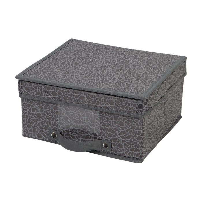 Simplify Embossed Nest Medium Storage Box-Grey