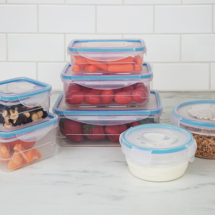 Kitchen Details 16-Piece Food Storage Container Set with Airtight Clip-Lock Lids