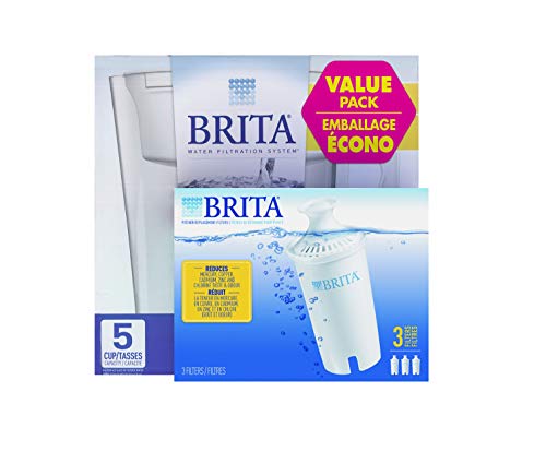 Brita Value Pack Slim Water Pitcher with Filter Plus 3pk. Filters