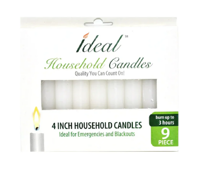 Ideal 9pc 4 inch Household Candles