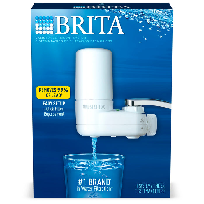 Brita Basic On Tap Faucet Water Filter System - White