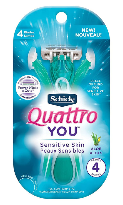 Schick Sensitive Skin 4pk Disposable Razors with Aloe