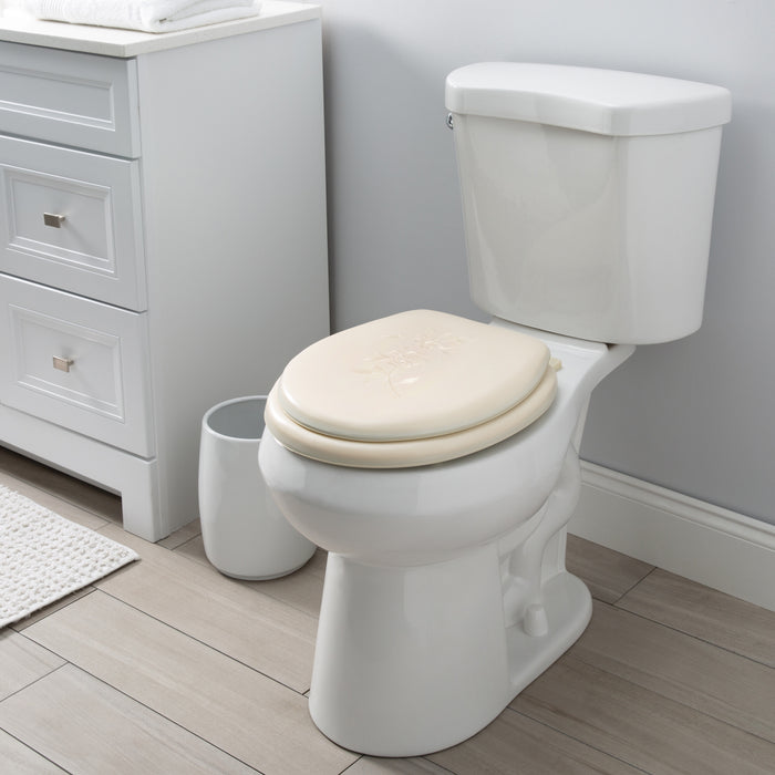 Bath Bliss Extra Soft Standard Toilet Seat-Beige
