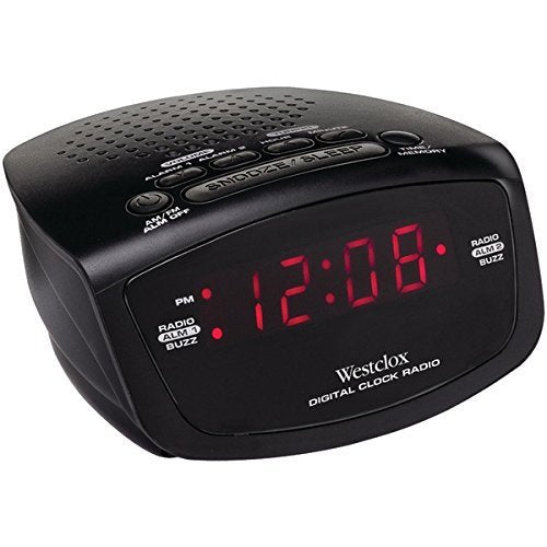 Westclox Radio Digital Alarm Clock - Black
