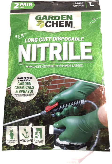 Long Cuff Disposable Nitrile Gloves 2pk