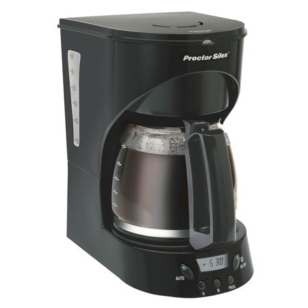 Proctor Silex 12-Cup Digital Programmable Coffee Maker - Black