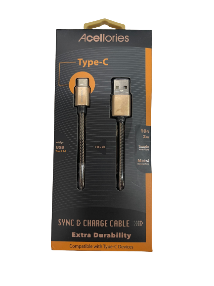 Acellories 10ft Type-C Cable
