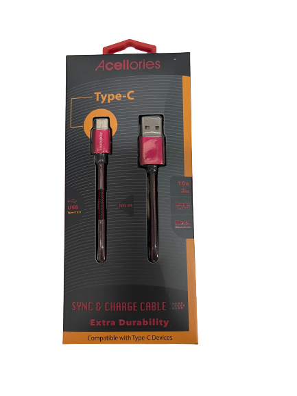 Acellories 10ft Type-C Cable
