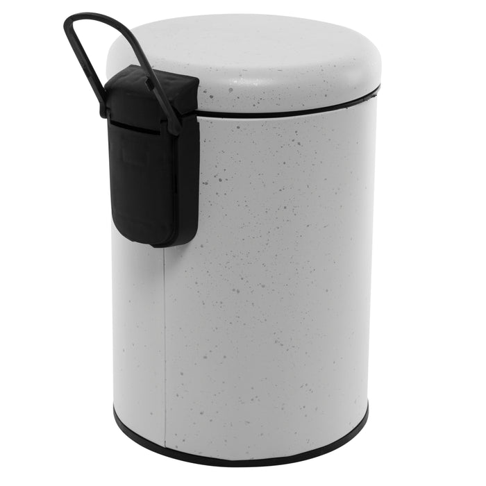 Elle Decor Speckled Design 3 Liter Step Bin with Lid Trash Can