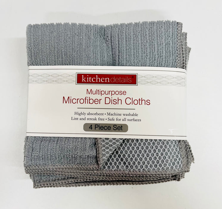 4pk Multipurpose Microfiber Dish Cloths