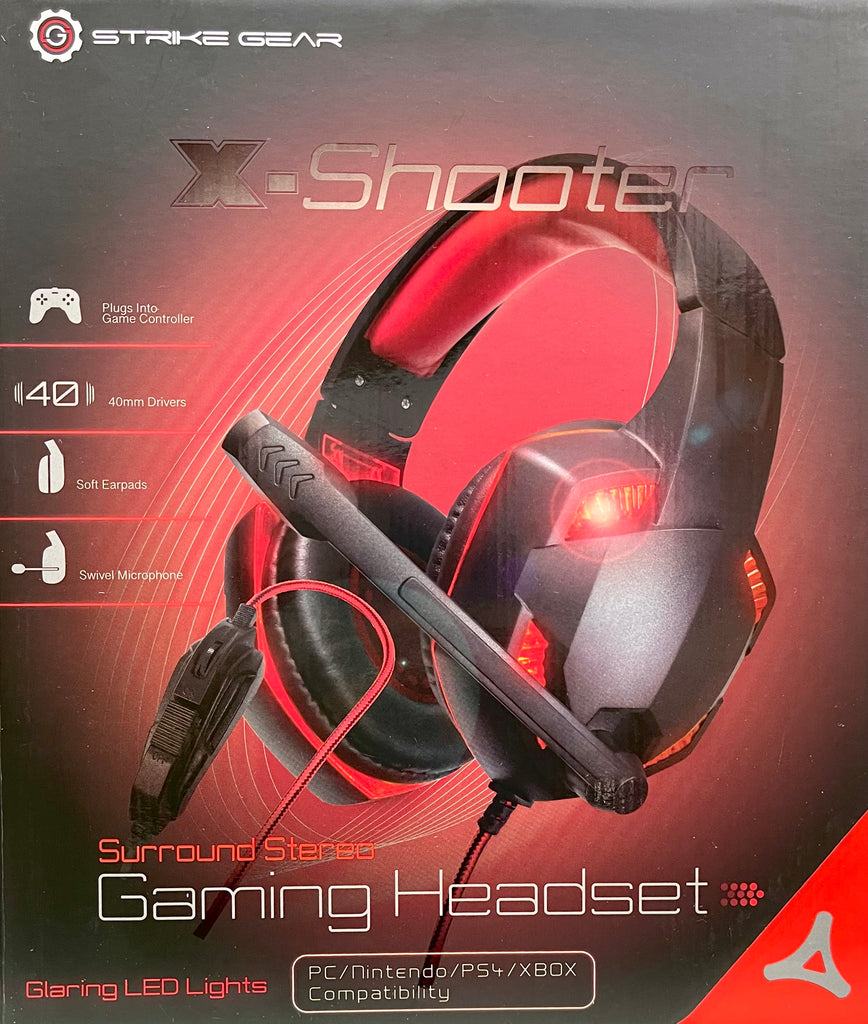 Strike gear gaming headset with mic & blue led new arrivals