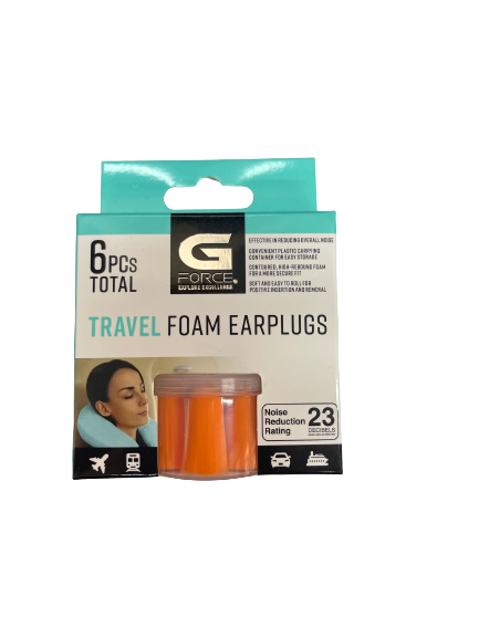 G Force 6pc Travel Foam Earplugs