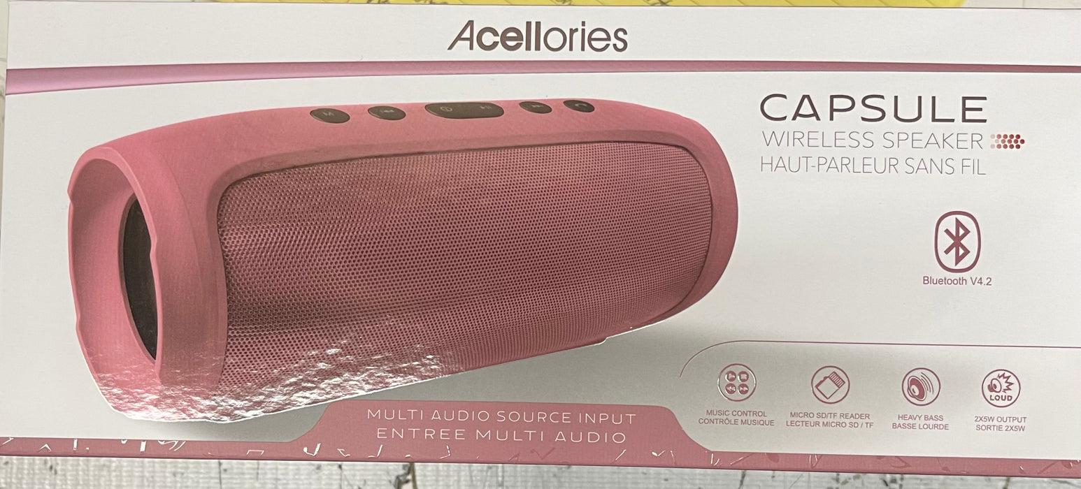 Acellories Capsule Bluetooth Wireless Speaker - Rose Gold