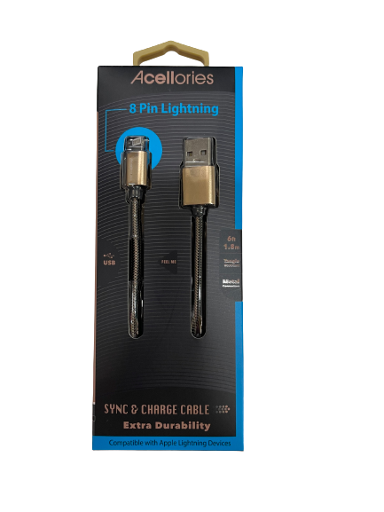 Acellories 6ft Gold Lighting Cable