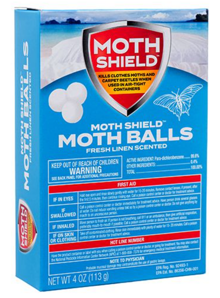 Moth Shield 4oz Fresh Linen Scented Moth Balls — Liberty Department Stores