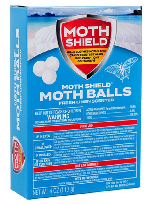 Moth Shield 4oz Fresh Linen Scented Moth Balls