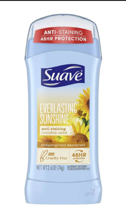 Suave Solid Antiperspirant Deodorant 2.6oz - Everlasting Sunshine