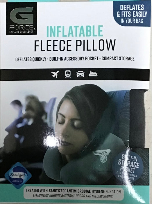 G Force Inflatable Fleece Travel Pillow Liberty Department Stores