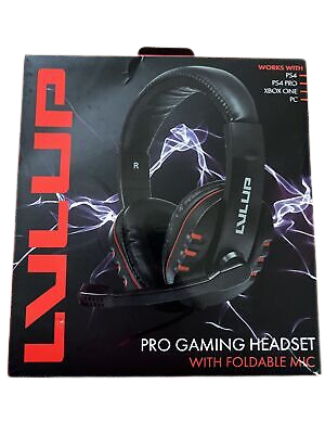 LVLUP Pro Gaming Headset with Foldable Mic - Black
