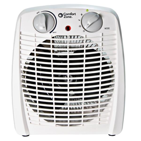 Comfort Zone Compact Heater/ Fan - White